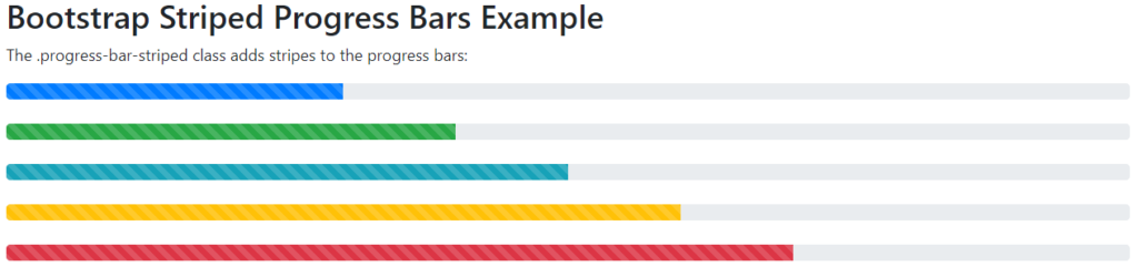 Bootstrap 4 Progress Bar - W3schools