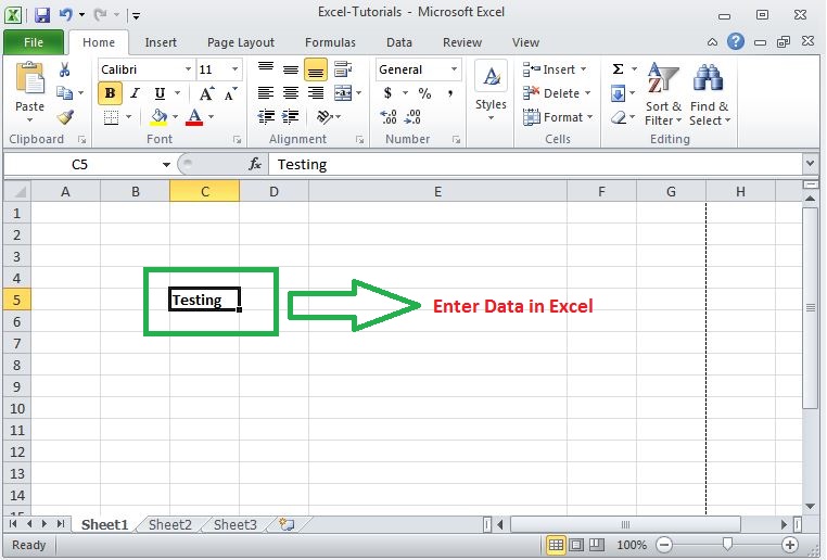 How To Enter Data In Excel W3schools