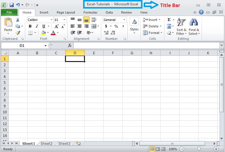 Title Bar Help Button Zoom Control And View Buttons In Excel W3schools